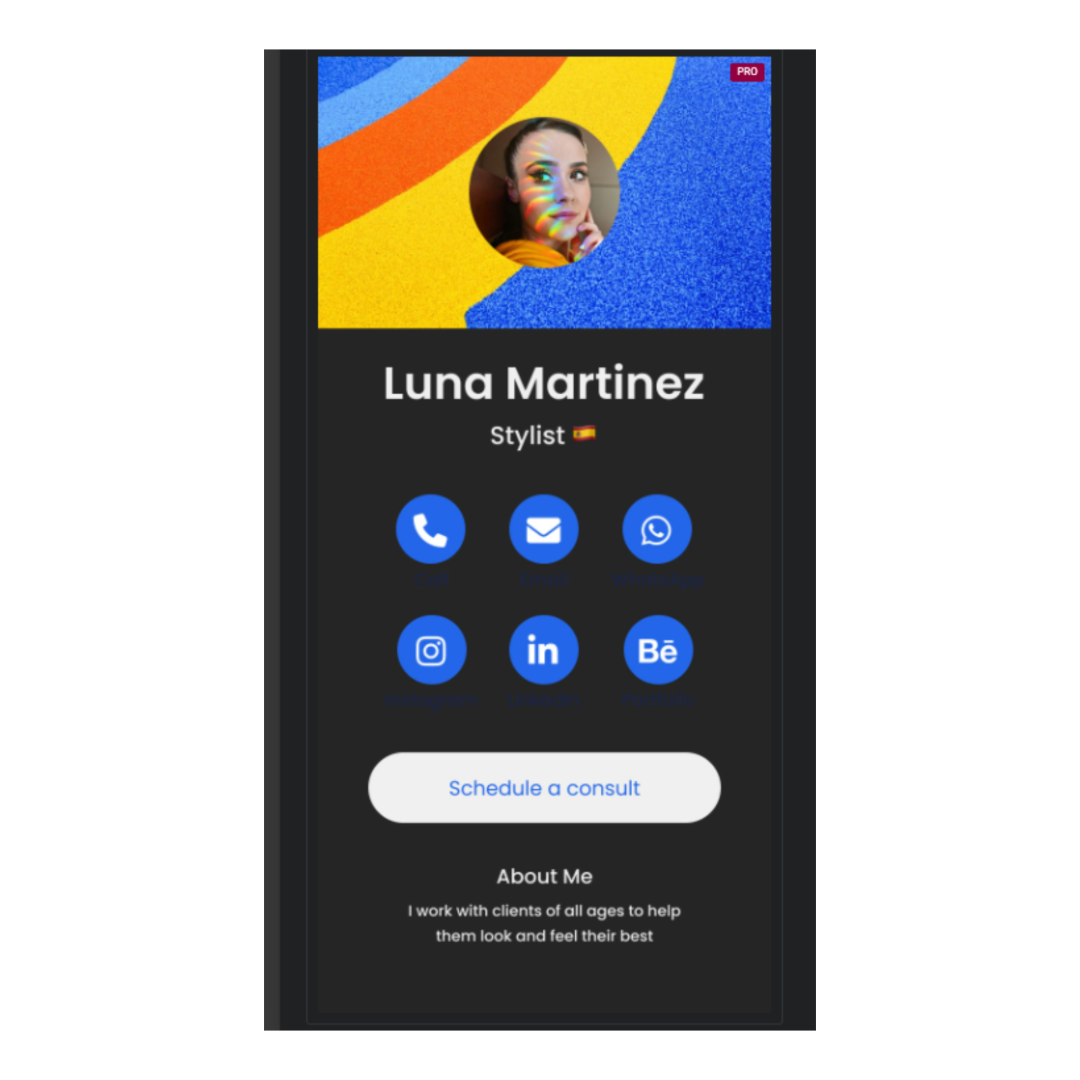 Template de mini site para colocar no link na bio do Instagram